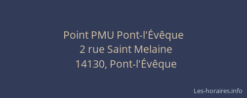 Point PMU Pont-l'Évêque