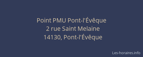Point PMU Pont-l'&Eacute;v&ecirc;que