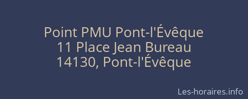 Point PMU Pont-l'Évêque
