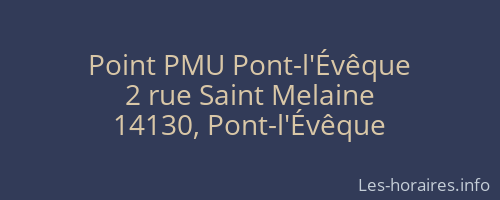 Point PMU Pont-l'Évêque
