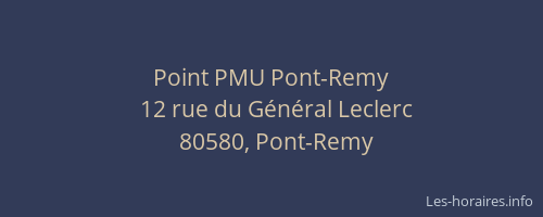 Point PMU Pont-Remy