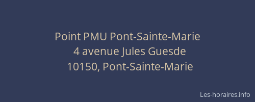 Point PMU Pont-Sainte-Marie