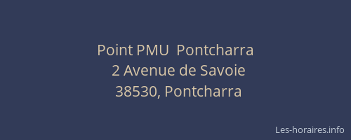 Point PMU  Pontcharra