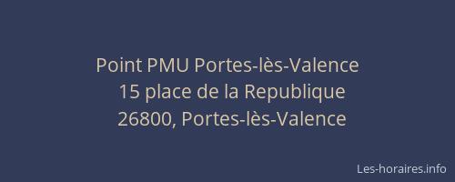 Point PMU Portes-lès-Valence