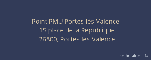 Point PMU Portes-l&egrave;s-Valence