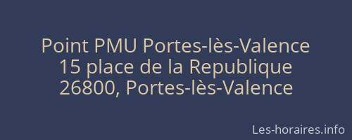 Point PMU Portes-lès-Valence