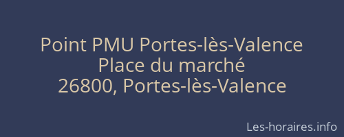 Point PMU Portes-lès-Valence