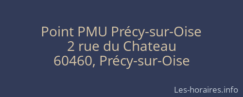 Point PMU Précy-sur-Oise