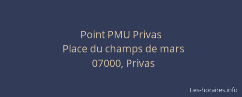 Point PMU Privas
