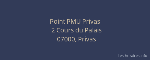 Point PMU Privas