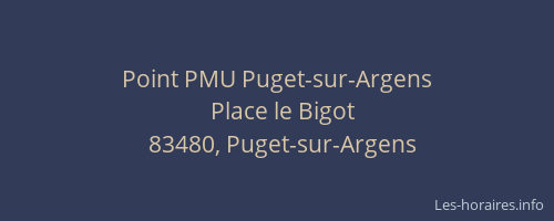 Point PMU Puget-sur-Argens