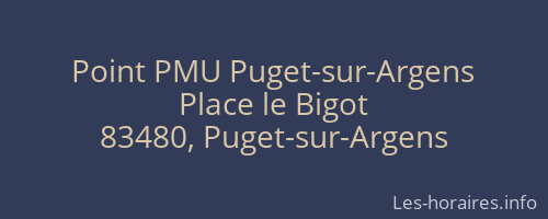Point PMU Puget-sur-Argens
