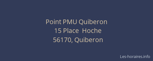 Point PMU Quiberon