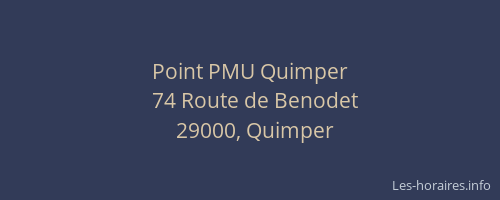 Point PMU Quimper