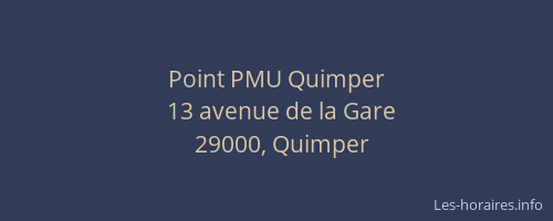 Point PMU Quimper