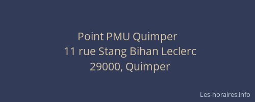 Point PMU Quimper