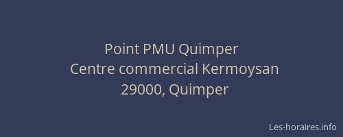 Point PMU Quimper
