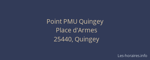 Point PMU Quingey