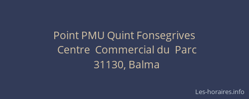 Point PMU Quint Fonsegrives