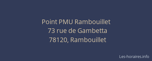 Point PMU Rambouillet