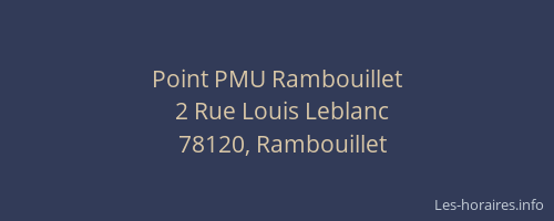 Point PMU Rambouillet