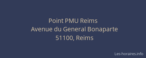 Point PMU Reims