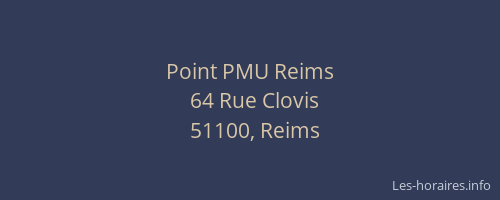 Point PMU Reims