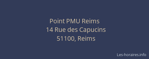 Point PMU Reims