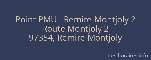 Point PMU - Remire-Montjoly 2