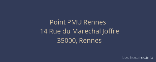 Point PMU Rennes