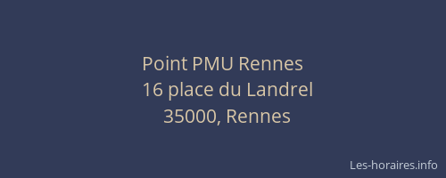 Point PMU Rennes