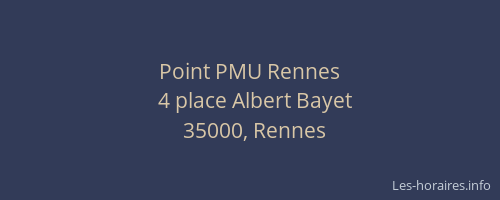 Point PMU Rennes
