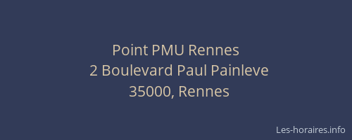 Point PMU Rennes