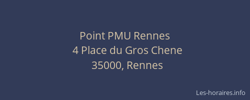 Point PMU Rennes