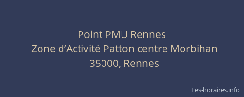 Point PMU Rennes