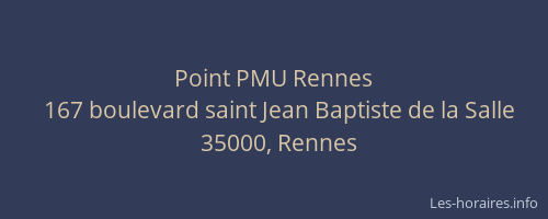 Point PMU Rennes