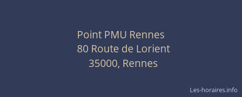 Point PMU Rennes