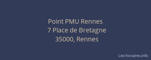 Point PMU Rennes