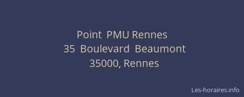 Point  PMU Rennes