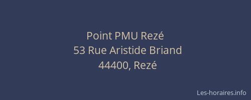 Point PMU Rezé