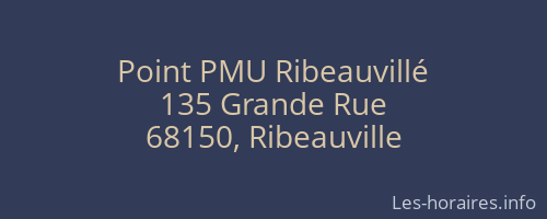 Point PMU Ribeauvillé