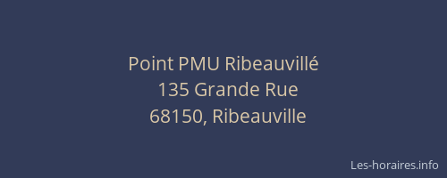 Point PMU Ribeauvill&eacute;