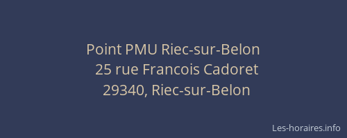 Point PMU Riec-sur-Belon