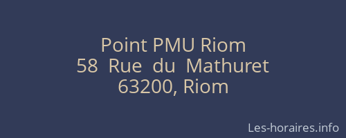 Point PMU Riom