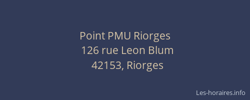 Point PMU Riorges