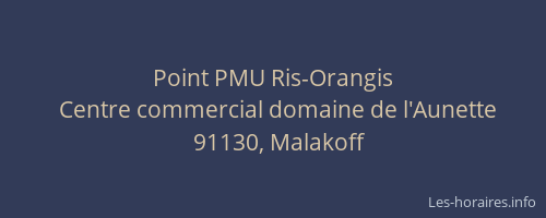 Point PMU Ris-Orangis