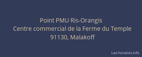 Point PMU Ris-Orangis