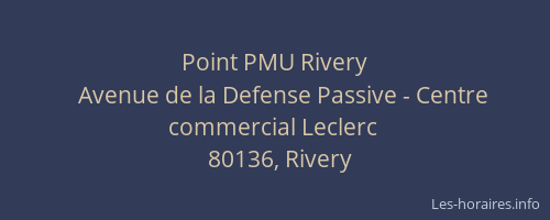 Point PMU Rivery