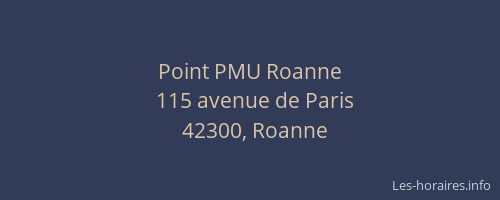 Point PMU Roanne