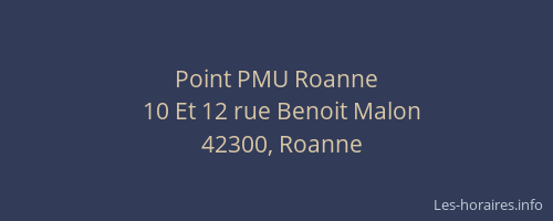 Point PMU Roanne